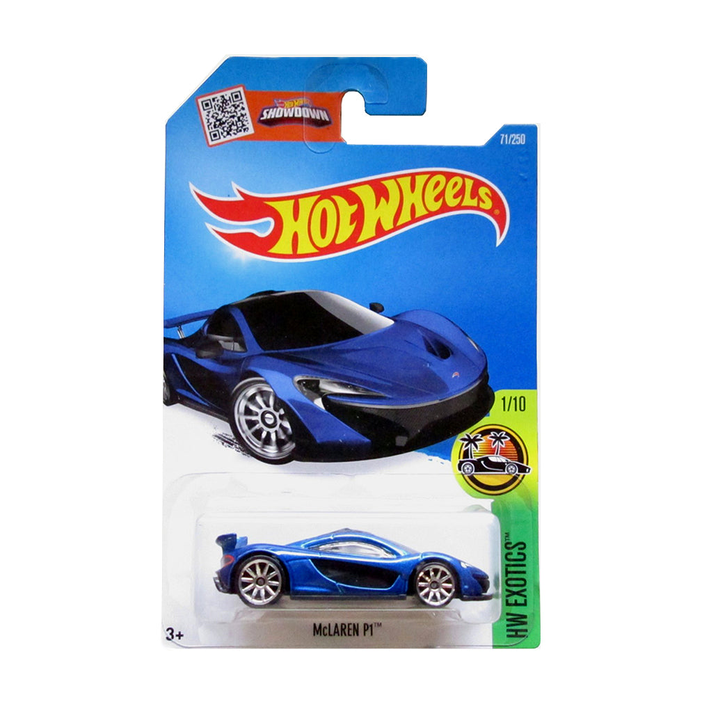 Hot Wheels 2016: McLaren P1 - HW Exotics 1/10 Long Card 71/250 (DAMAGED PACKAGING)