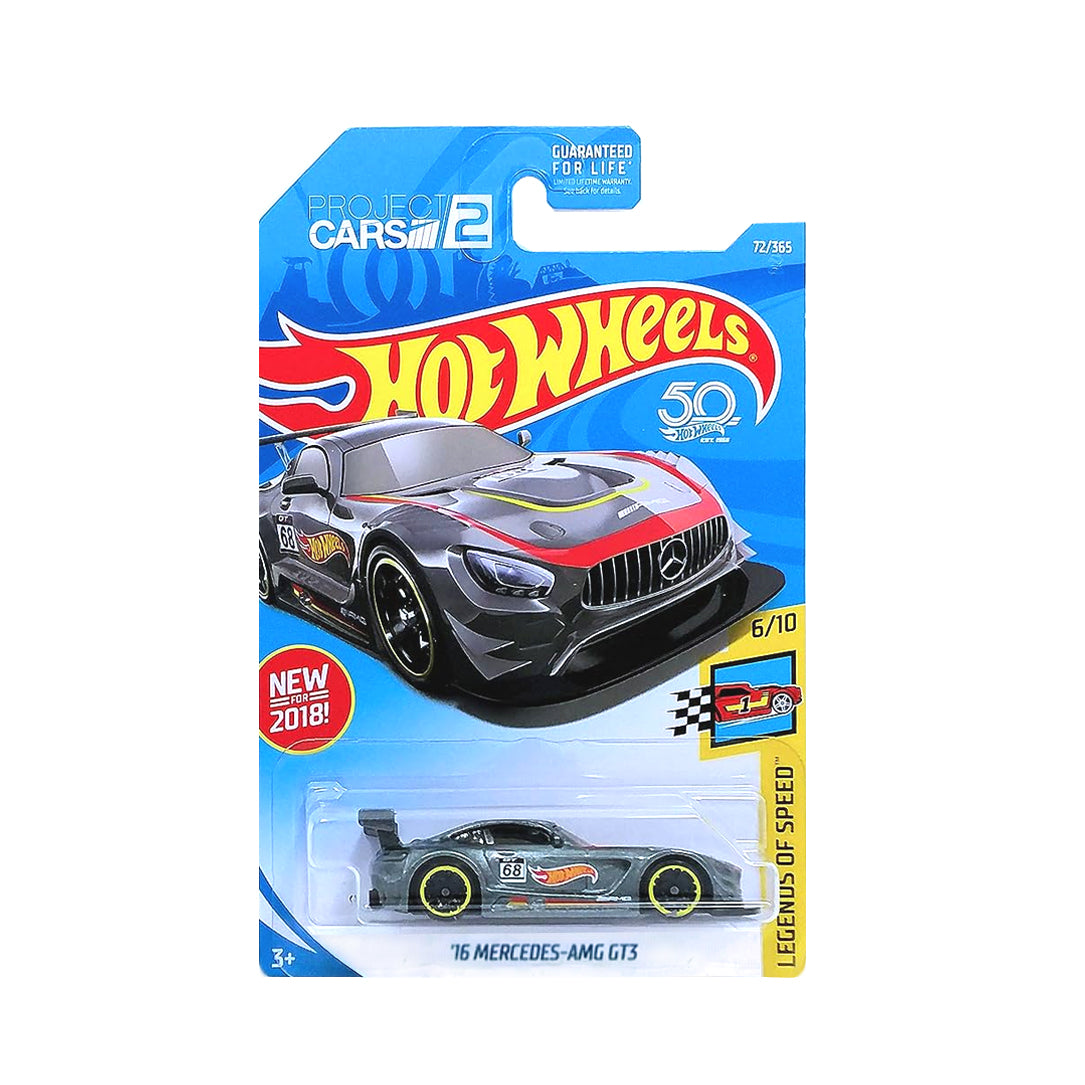 Hot Wheels 2018: '16 Mercedes-AMG GT3 - HW Legends Of Speed 6/10 Long Card 72/365