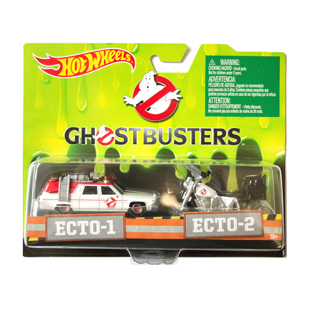 Hot Wheels Premium Entertainment 2-Pack: Ghostbusters 2016 Ecto 1 & Ecto 1A (DAMAGED PACKAGING)