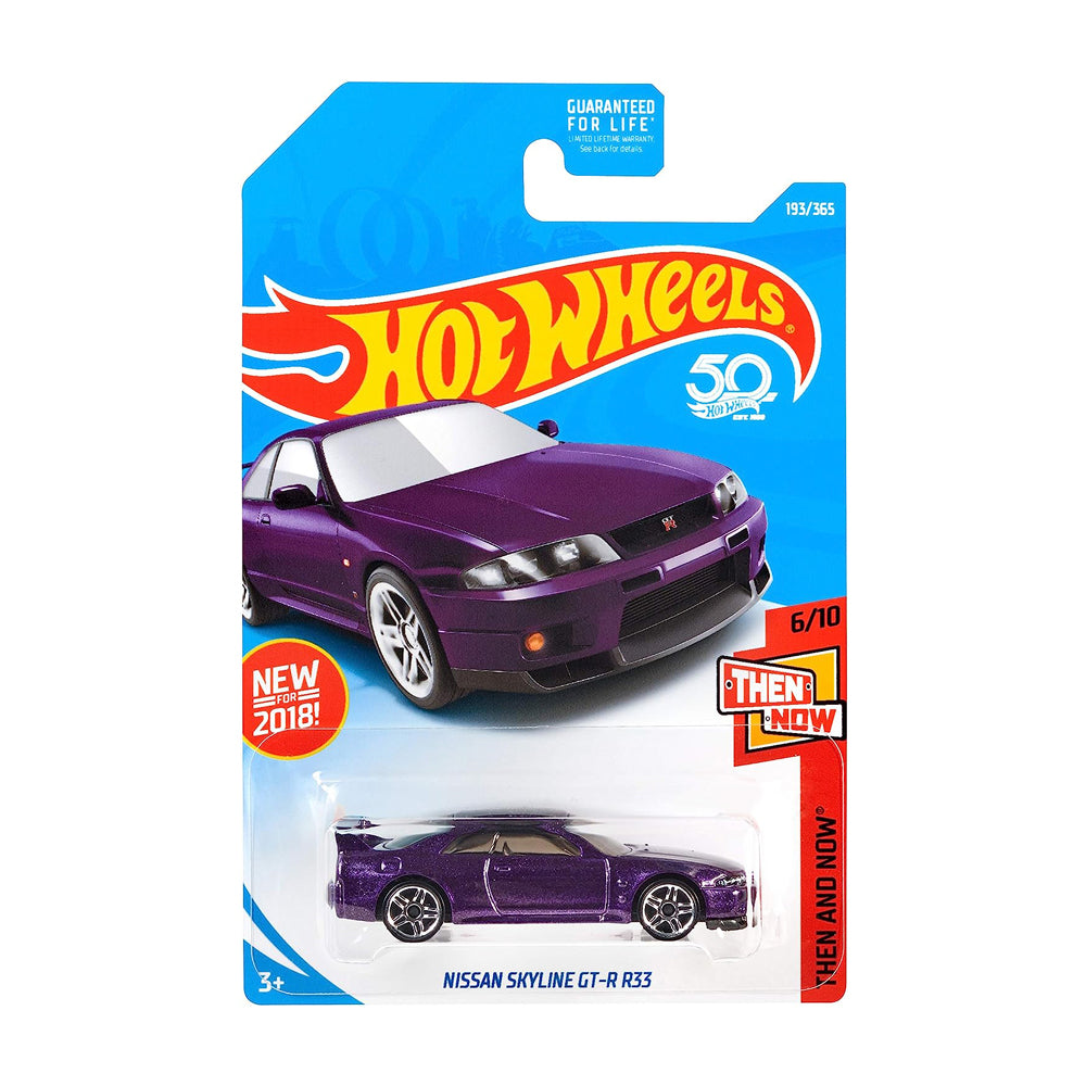 Hot Wheels 2018: Nissan Skyline GT-R R33 - HW Then And Now 6/10 Long Card 193/365