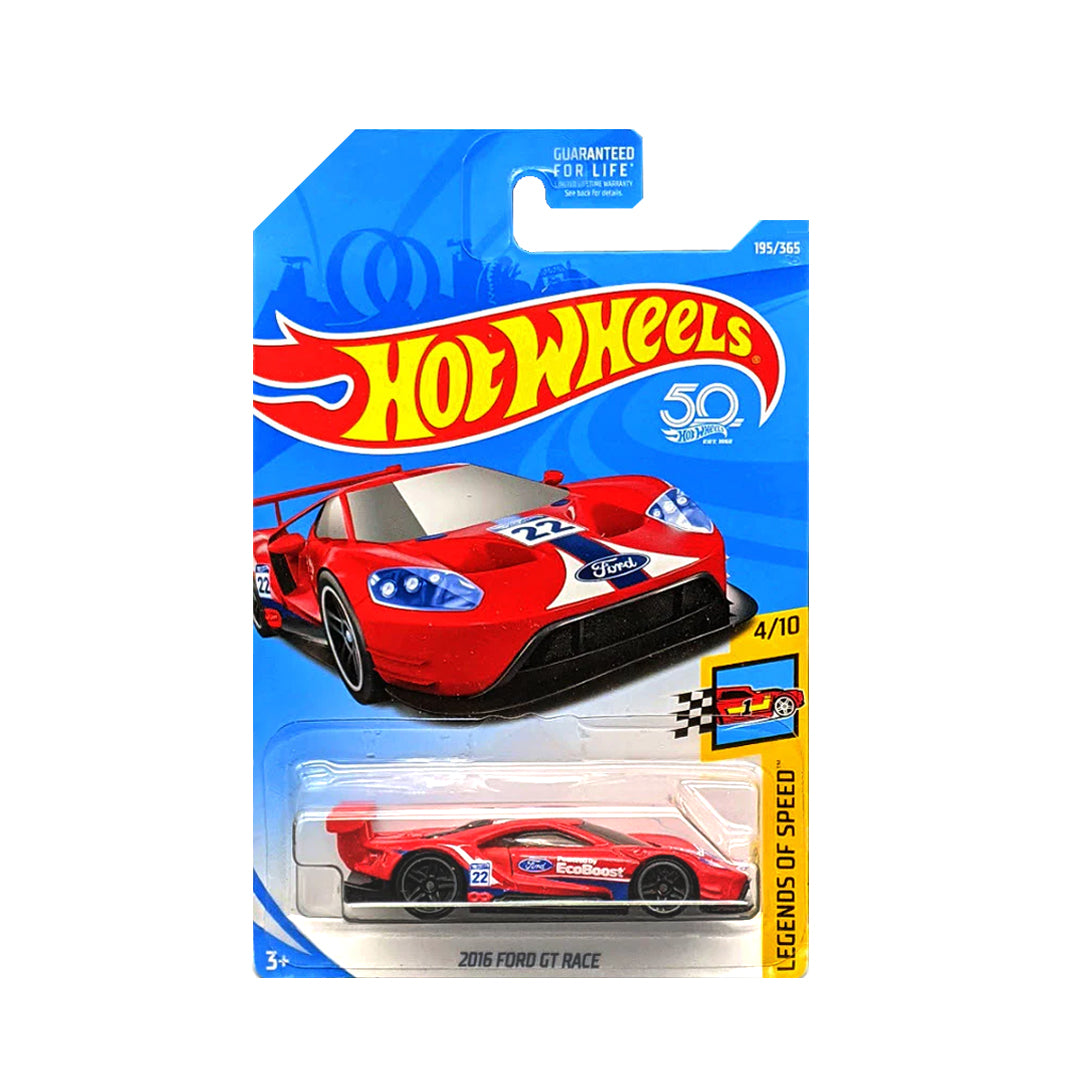Hot Wheels 2018: 2016 Ford GT Race- Legends Of Speed 4/10 Short Card 195/365