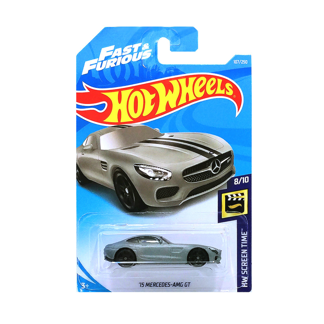 Hot Wheels 2018: Fast & Furious '15 Mercedes AMG-GT - HW Screen Time 8/10 Long Card 107/250