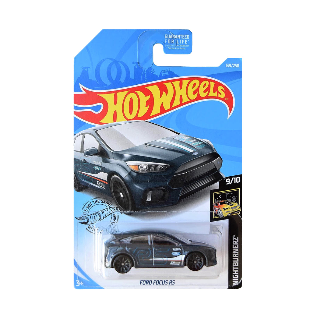 Hot Wheels 2018: Ford Focus RS - Nightburnerz 9/10 Long Card 139/250