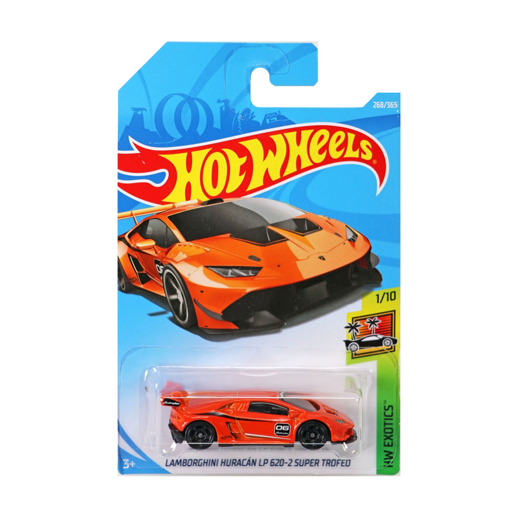 Hot Wheels 2018: Lamborghini Huracan LP 620 Z Super Trofeo - HW Exotics 1/10 Long Card 268/365