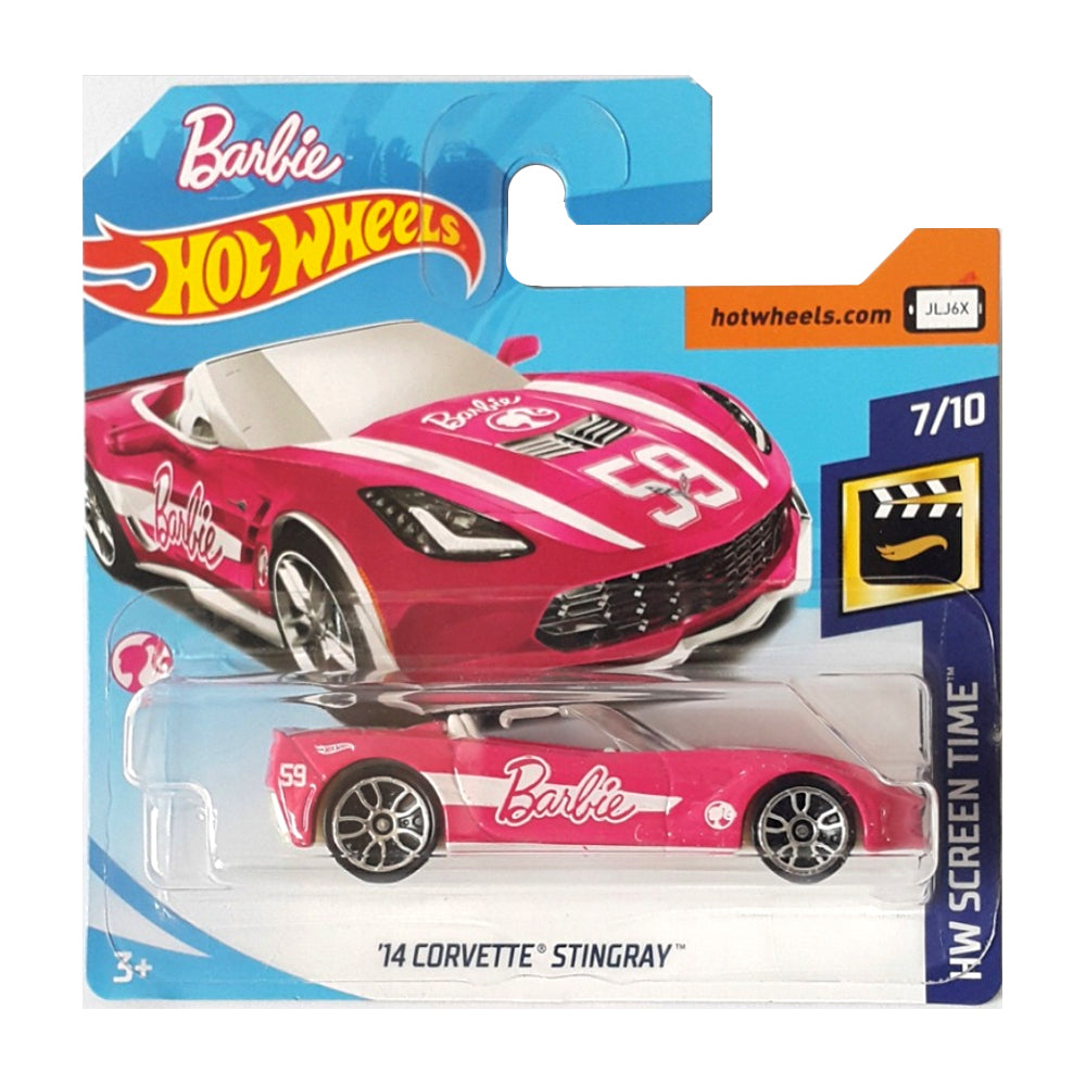 Hot Wheels 2018: Barbie '14 Corvette Stingray - HW Screen Time 7/10 Short Card 273/250