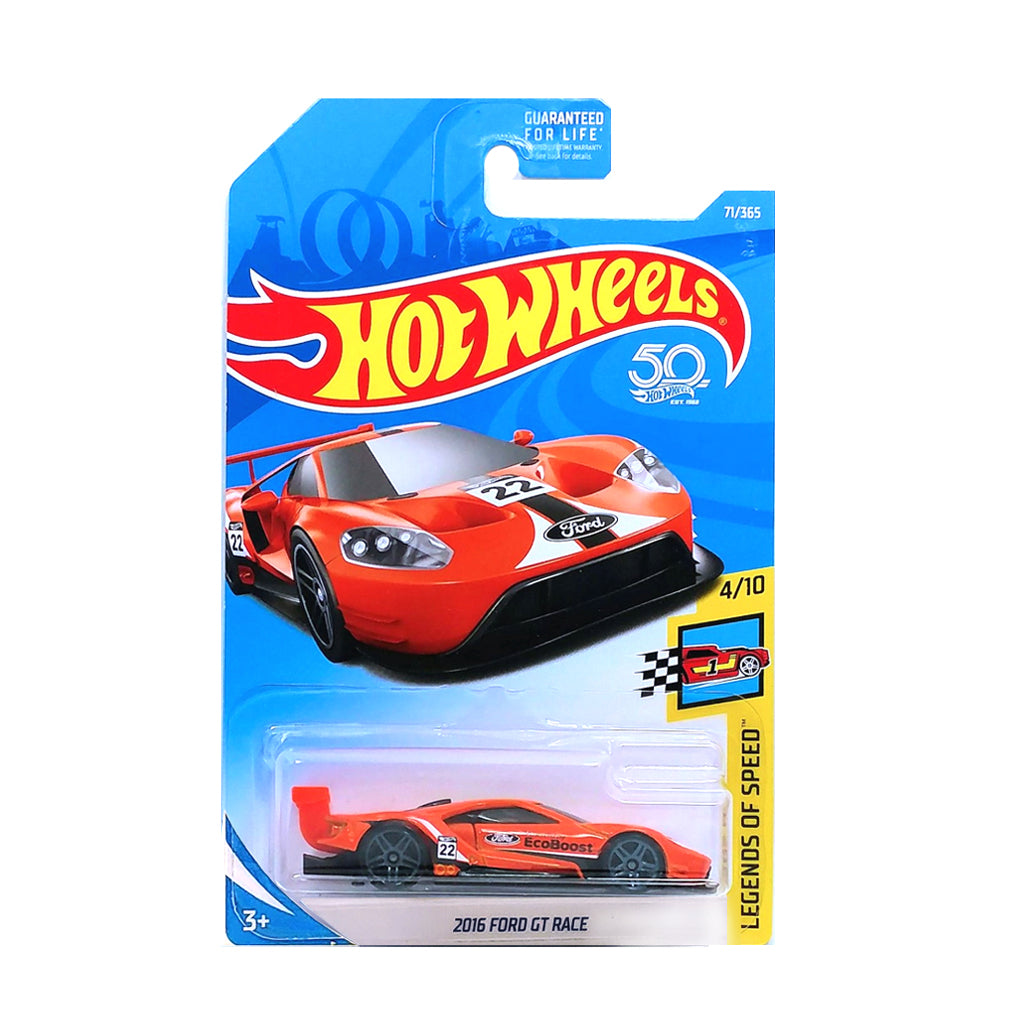Hot Wheels 2019: 2016 Ford GT Race- Legends Of Speed 4/10 Short Card 71/365