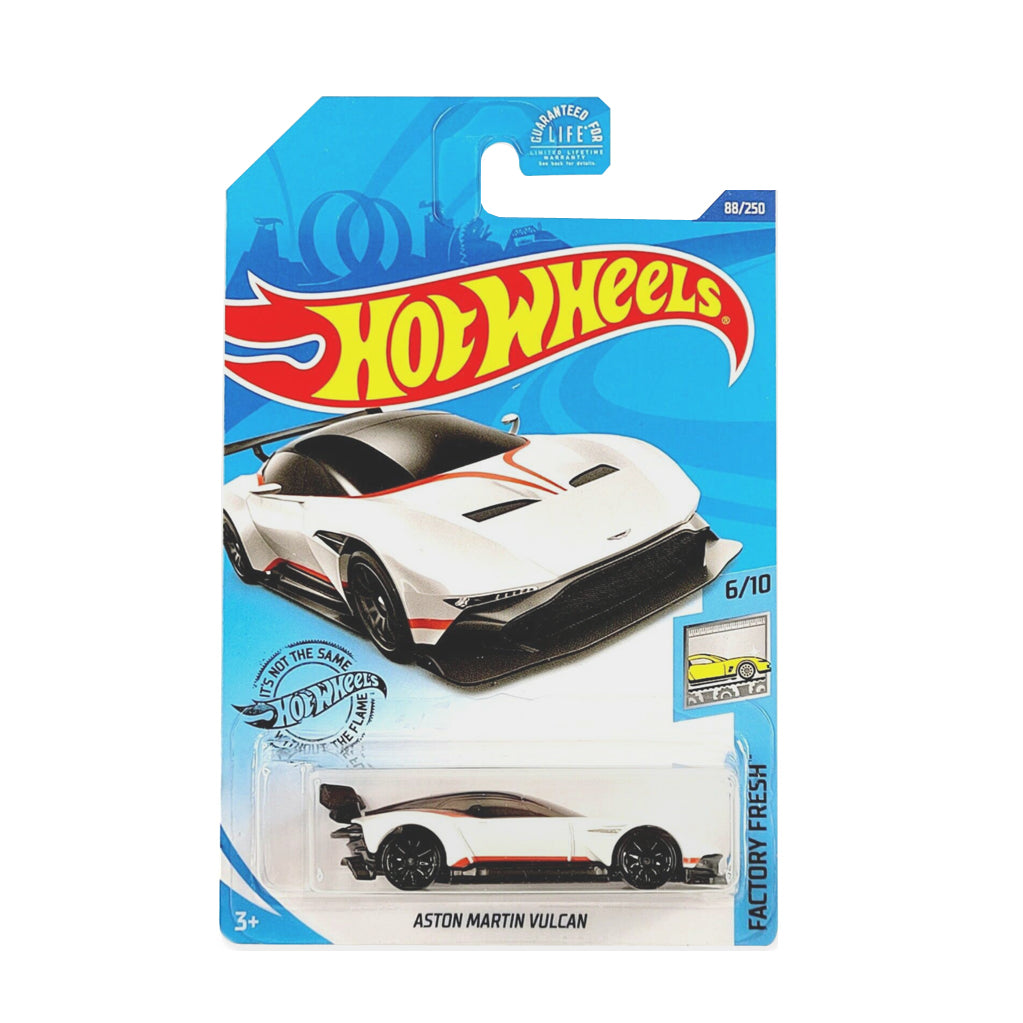Hot Wheels 2019: Aston Martin Vulcan - Factory Fresh 6/10 Long Card 88/250
