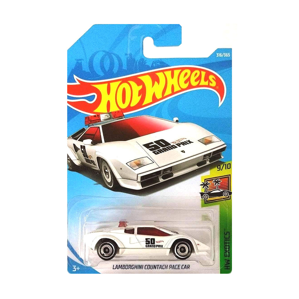 Hot Wheels 2019: Lamborghini Countach Pace Car - HW Exotics 9/10 Long Card 316/365