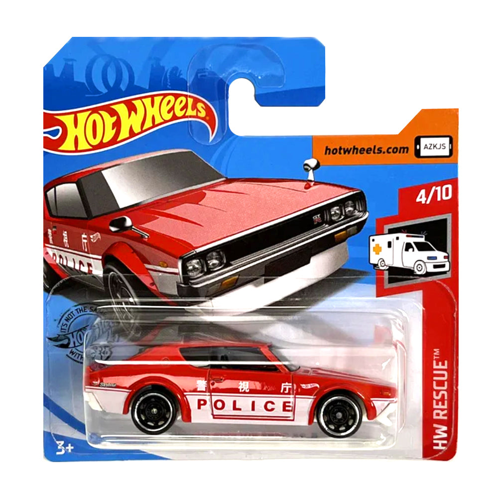Hot Wheels 2019: Nissan Skyline 2000 GT-R - HW Rescue 4/10 Short Card 160/250