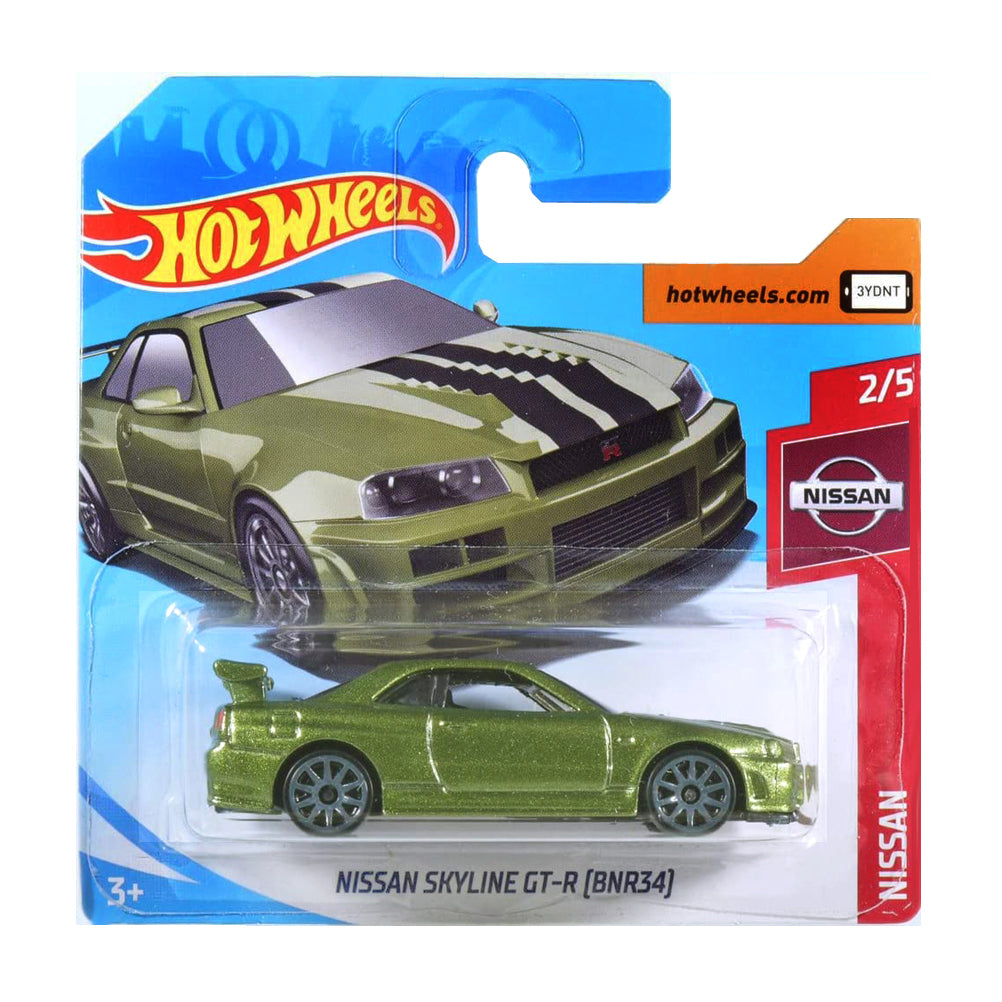 Hot Wheels 2019: Nissan Skyline GT-R (BNR34) - Nissan 2/5 Short Card 45/250