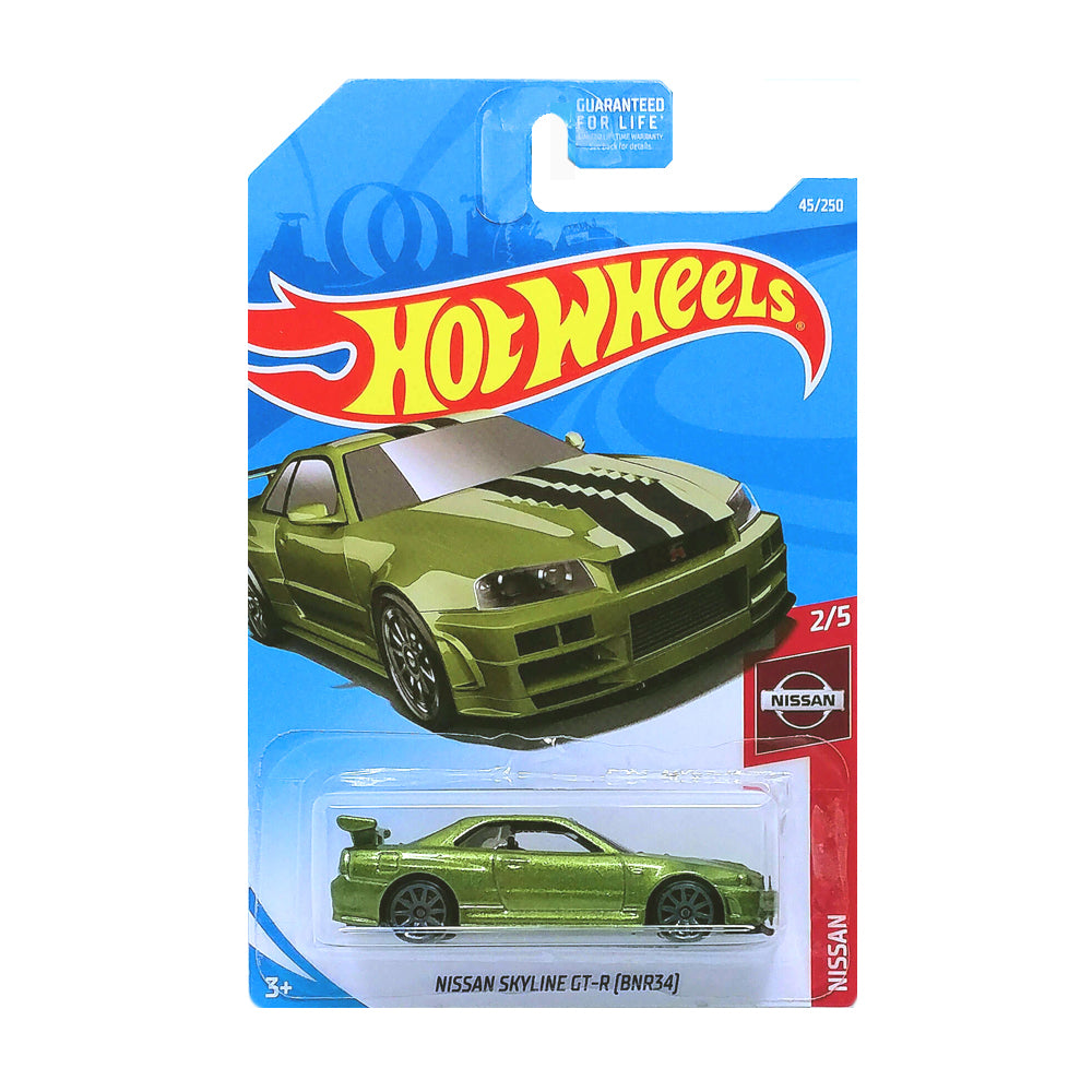 Hot Wheels 2019: Nissan Skyline GT-R (BNR34) - Nissan 2/5 Long Card 45/250