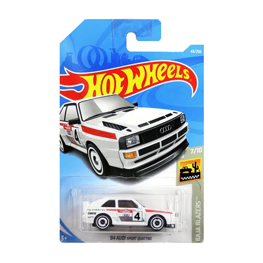 Hot Wheels 2019: '84 Audi Sport Quattro - Baja Blazers 7/10 Long Card 43/250