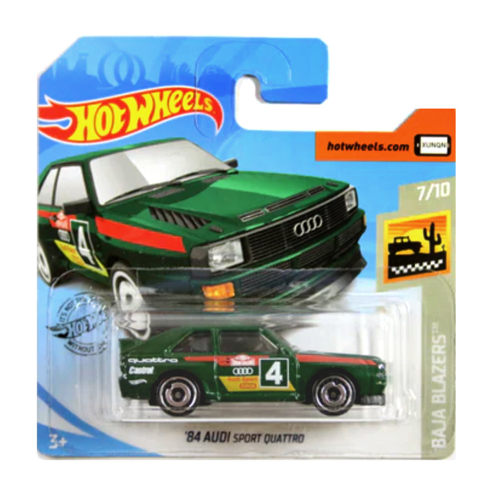Hot Wheels 2019: '84 Audi Sport Quattro - Baja Blazers 7/10 Short Card 43/250