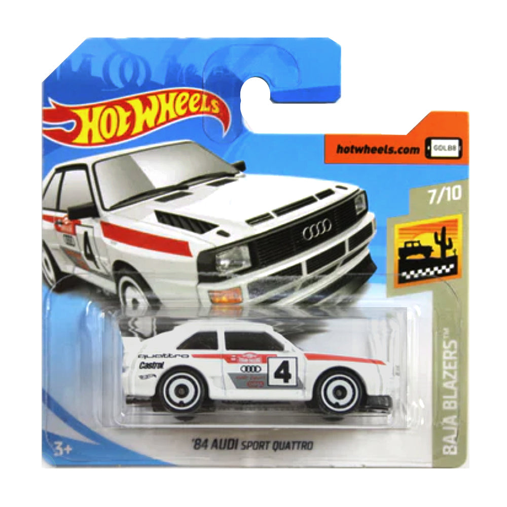 Hot Wheels 2019: '84 Audi Sport Quattro - Baja Blazers 7/10 Short Card 43/250