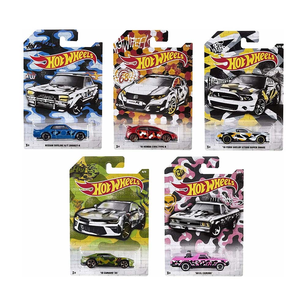 Hot Wheels 2020: Camouflage Series - Set of 5