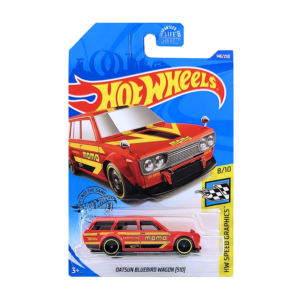 Hot Wheels 2020: Datsun Bluebird Wagon (510) - HW Speed Graphics 8/10 Long Card 246/250