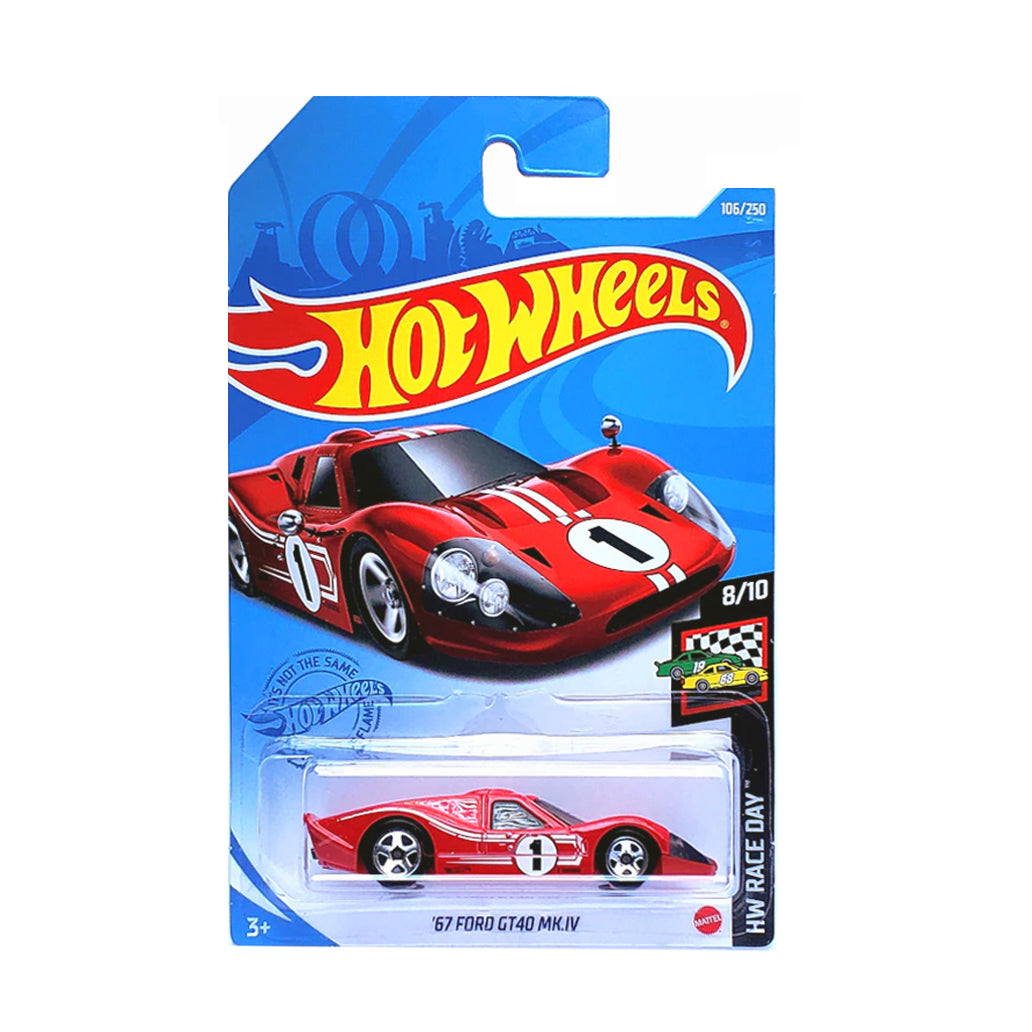 Hot Wheels 2021: '67 Ford GT40 MK.IV - Race Day 8/10 Long Card 106/250