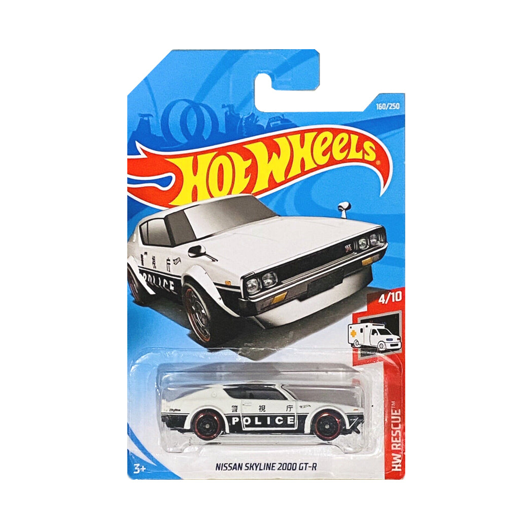 Hot Wheels 2019: Nissan Skyline 2000 GT-R - HW Rescue 4/10 Long Card 160/250
