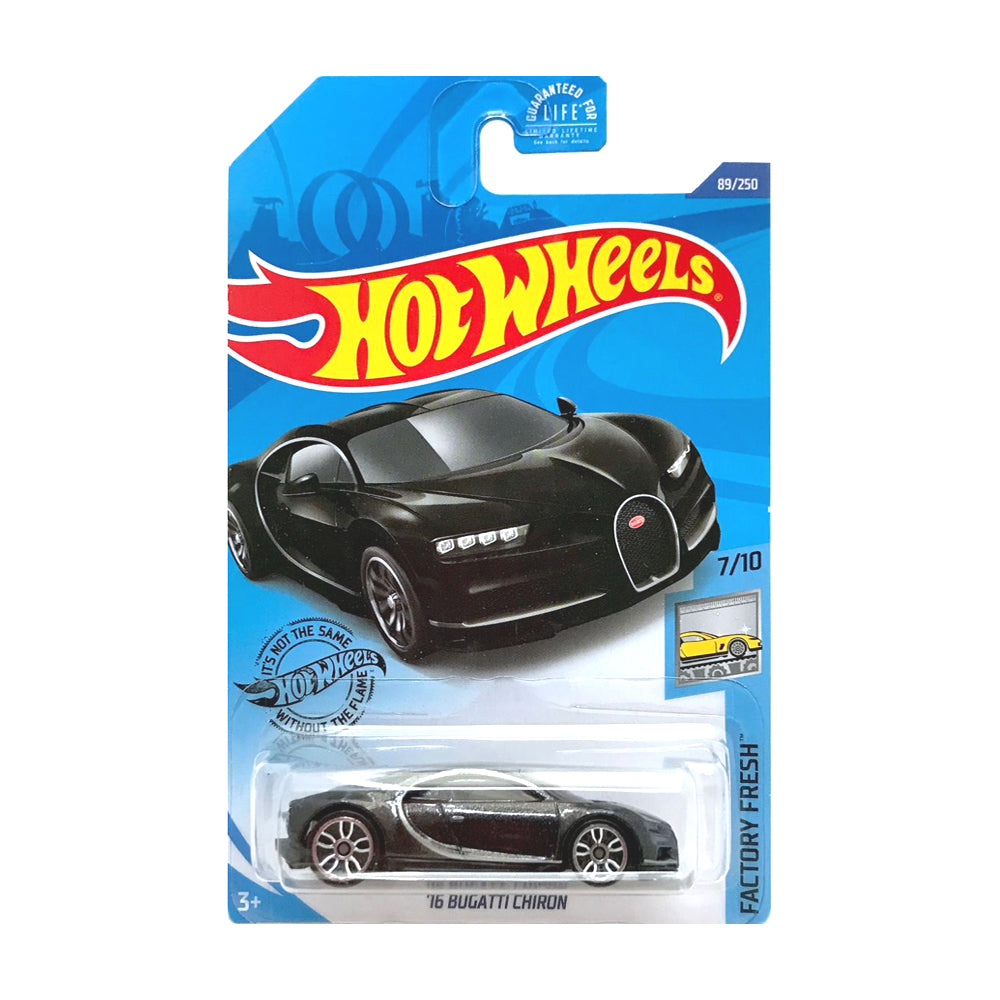 Hot Wheels 2019: '16 Bugatti Chiron - Factory Fresh 7/10 Long Card 89/250