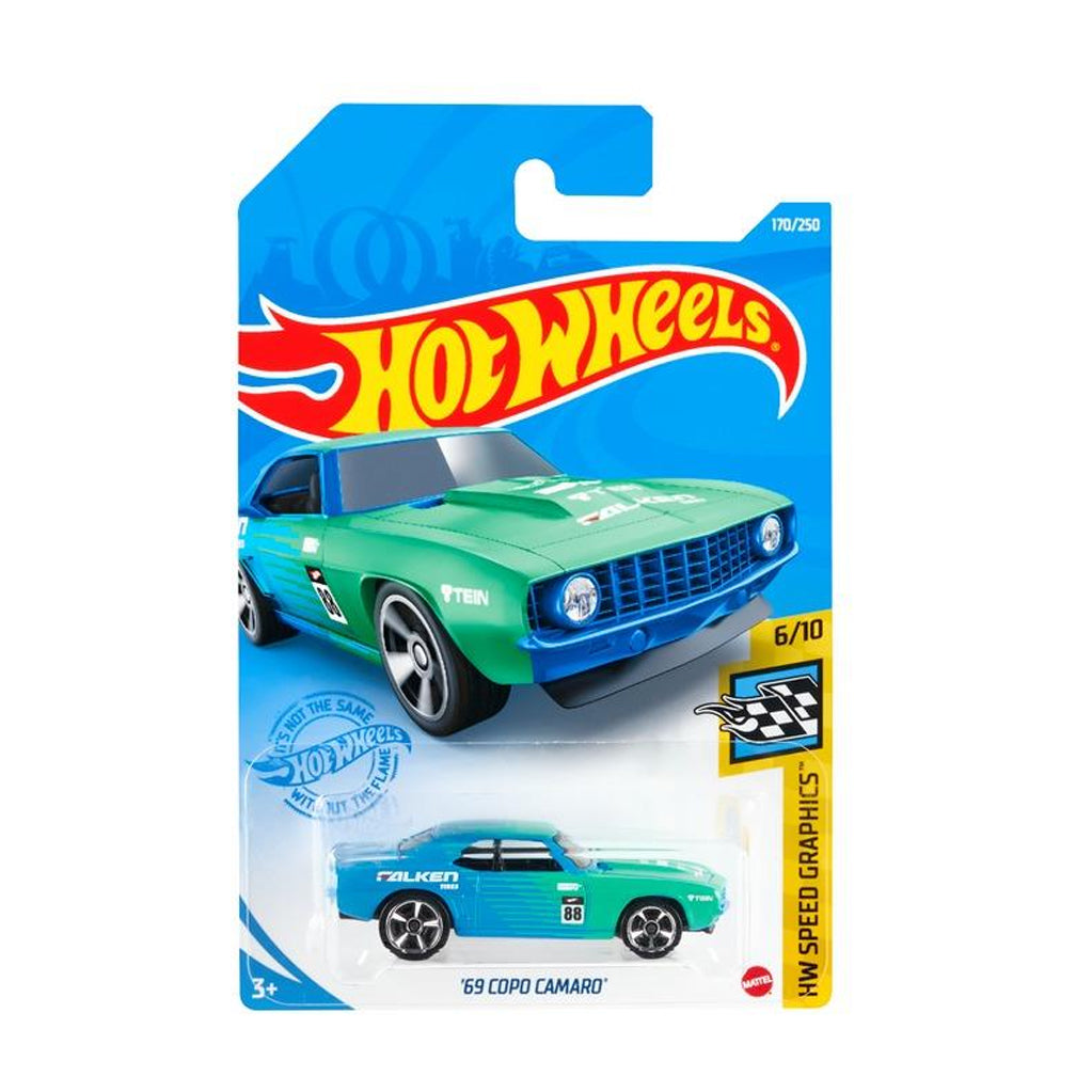 Hot Wheels Treasure Hunt 2020: '69 Copo Camaro - HW Speed Graphics 6/10 Long Card 170/250