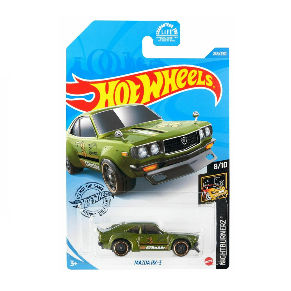 Hot Wheels 2020: Mazda RX-3 - Nightburnerz 8/10 Long Card 243/250