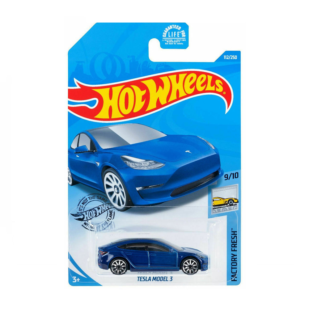 Hot Wheels 2020: Tesla Model 3 - Factory Fresh 9/10 Long Card 112/250