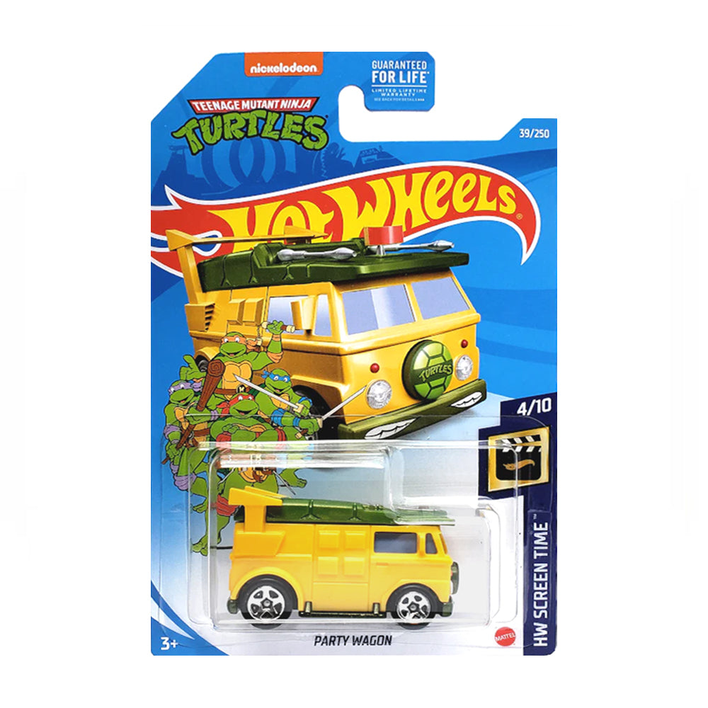 Hot Wheels 2021: Teenage Mutant Ninja Turtles Party Wagon - HW Screen Time 4/10 Long Card 39/250