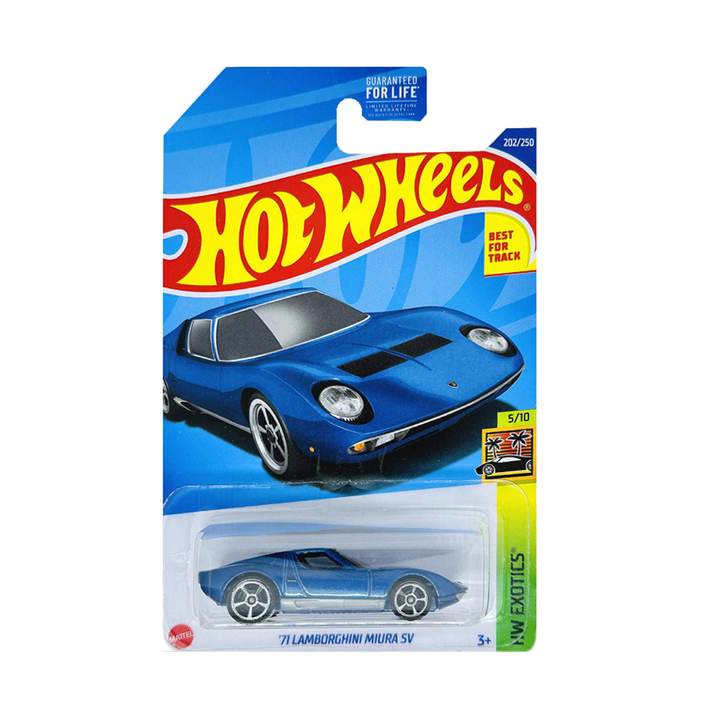 Hot Wheels 2022: '71 Lamborghini Miura SV - HW Exotics 5/10 Long Card 202/250