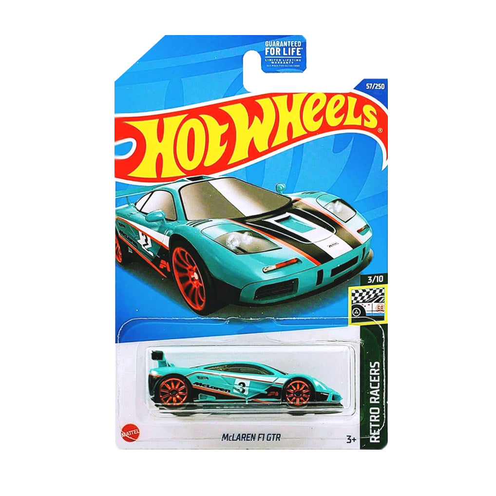 Hot Wheels 2022: McLaren F1 GTR - Retro Racers 3/10 Long Card 57/250