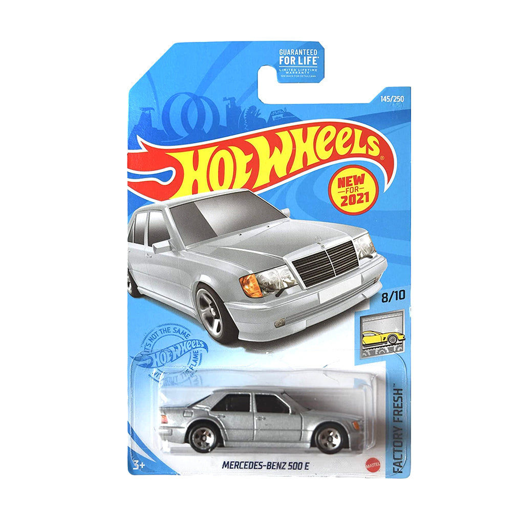 Hot Wheels 2021: Mercedes-Benz 500 E - Factory Fresh 8/10 Long Card 145/250
