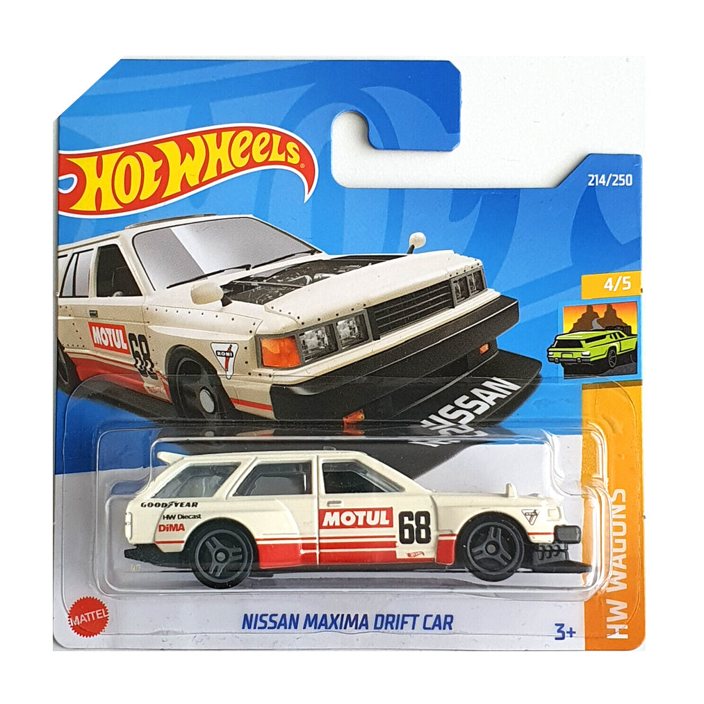 Hot Wheels 2022: Nissan Maxima Drift Car - HW Wagons 4/5 Short Card 214/250