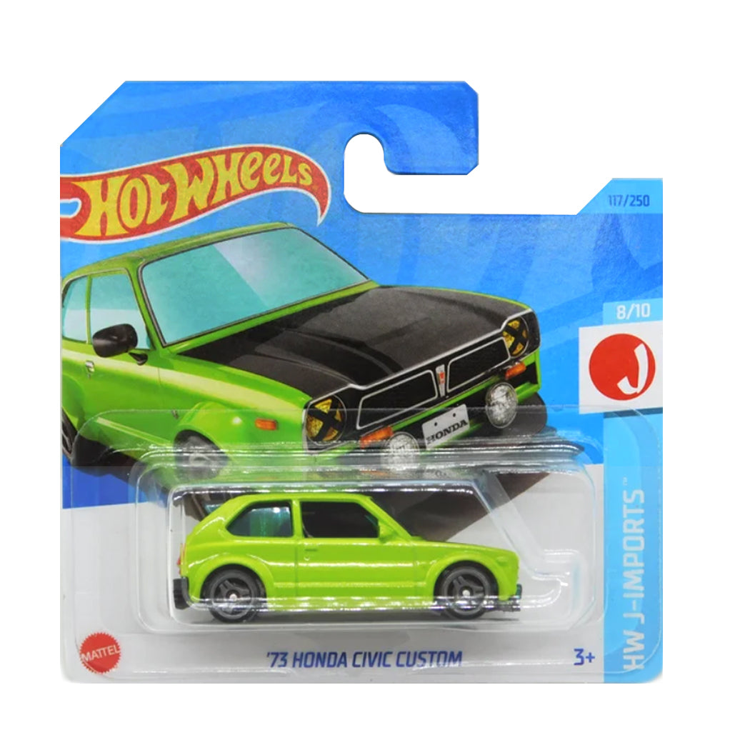 Hot Wheels 2023: '73 Honda Civic Custom - HW J-Imports 8/10 Short Card 117/250