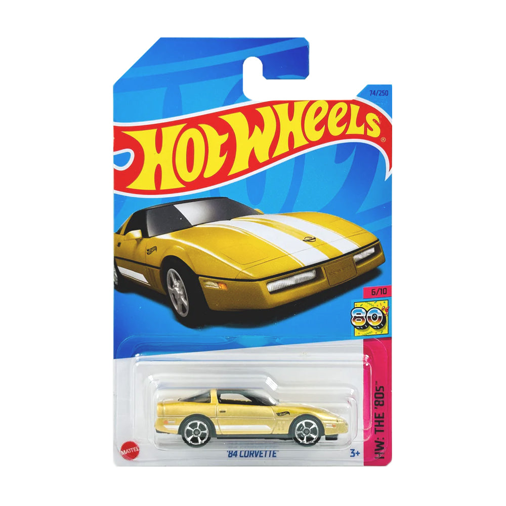Hot Wheels 2023: '84 Corvette - HW: The '80s 6/10 Long Card 74/250
