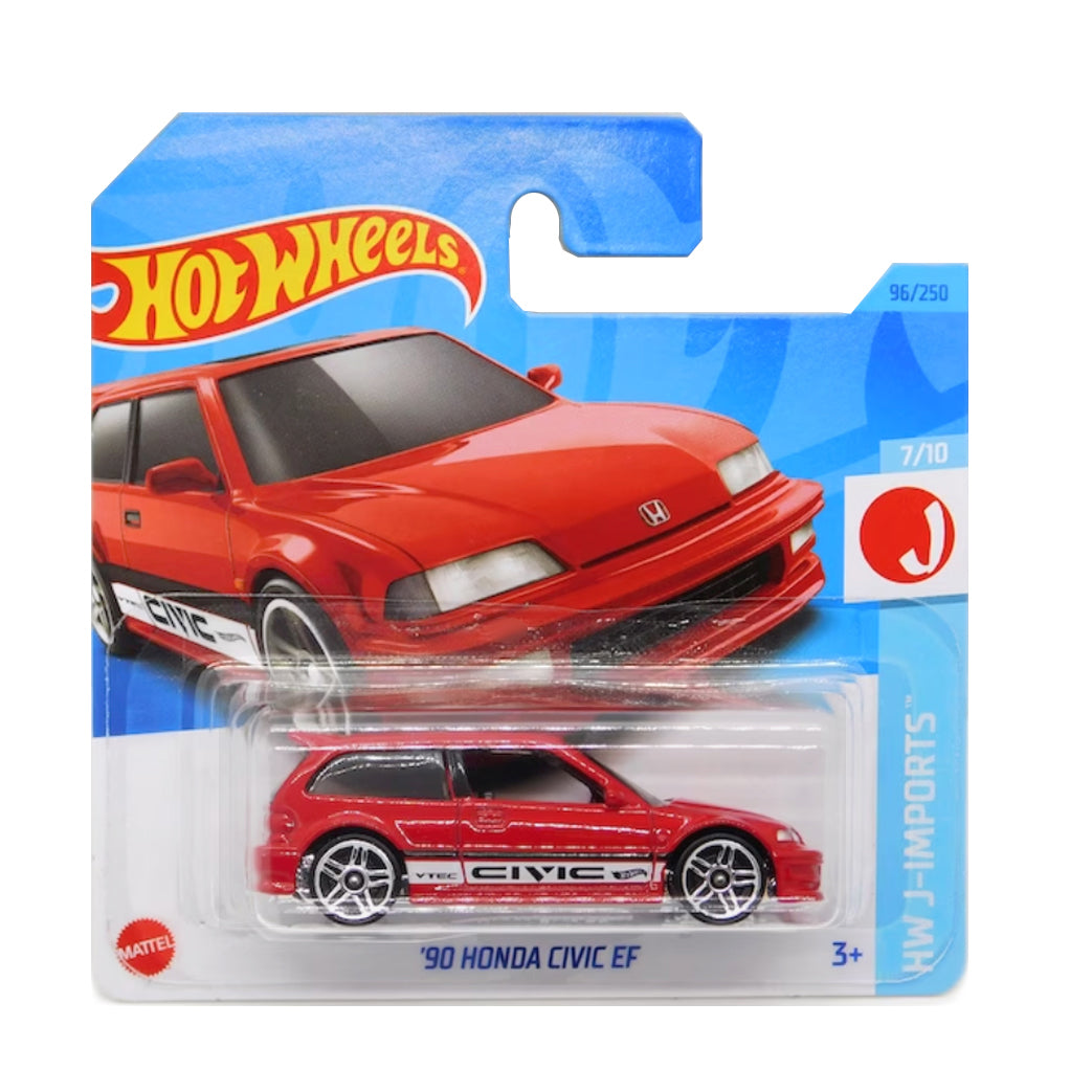 Hot Wheels 2023: '90 Honda Civic EF - HW J-Imports 7/10 Short Card 96/250