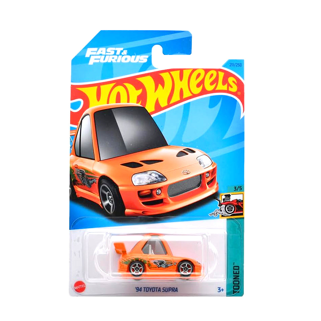 Hot Wheels 2023: Fast & Furious '94 Toyota Supra - Tooned  3/5 Long Card 211/250