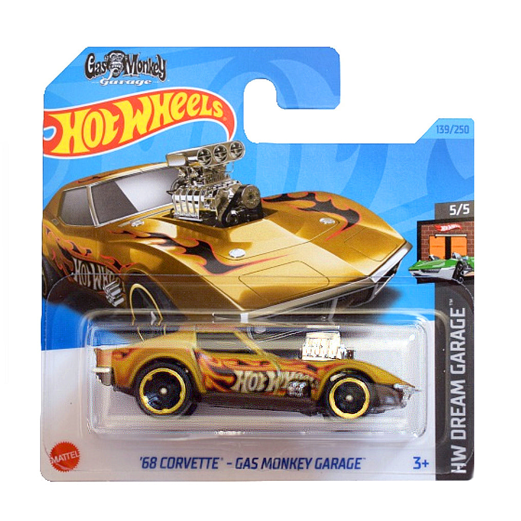 Hot Wheels 2023: '68 Corvette Gas Monkey Garage - HW Dream Garage 5/5 Short Card 139/250