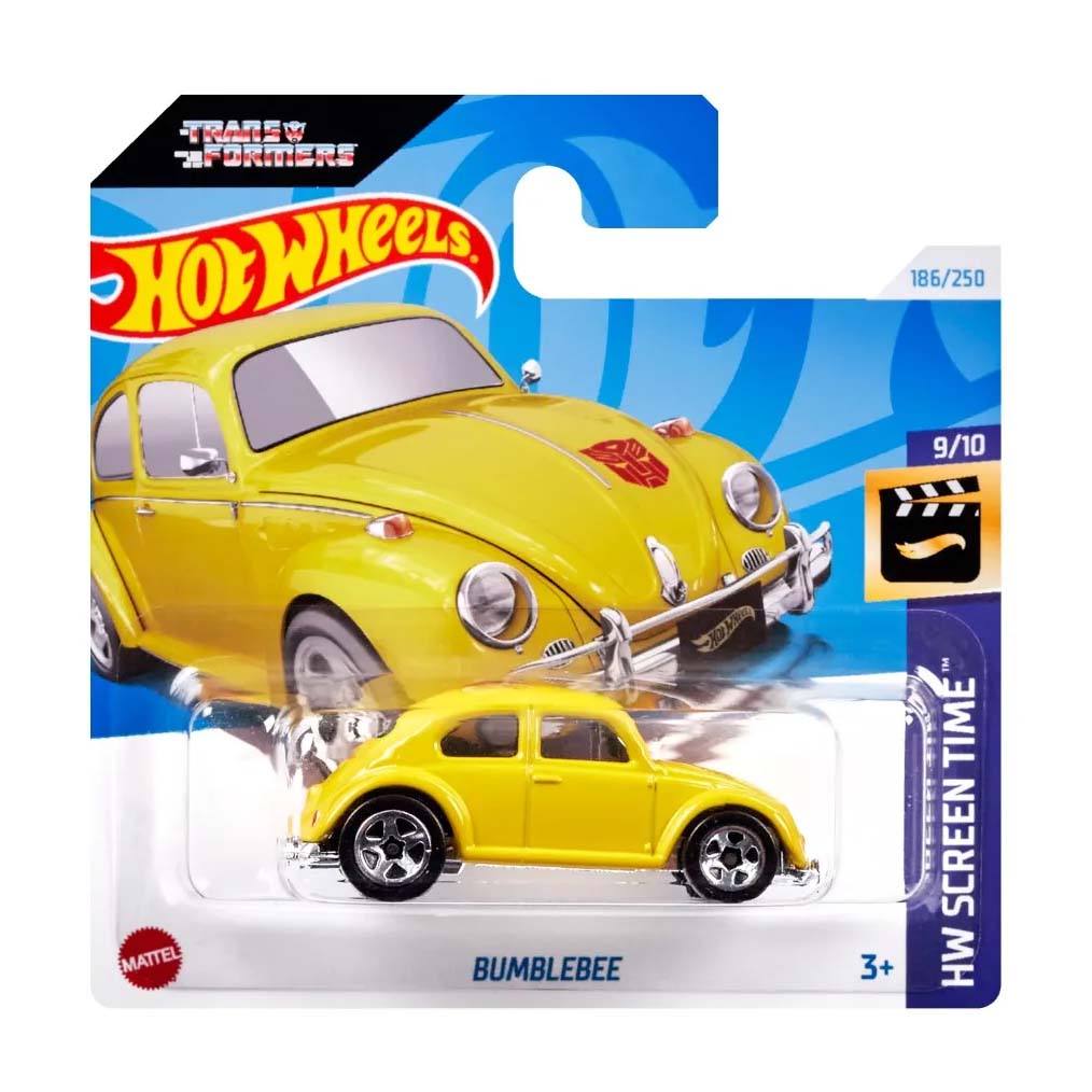 Hot Wheels 2024: Transformers Bumblebee - Volkswagen Beetle - HW Screen Time 9/10 Short Card 186/250