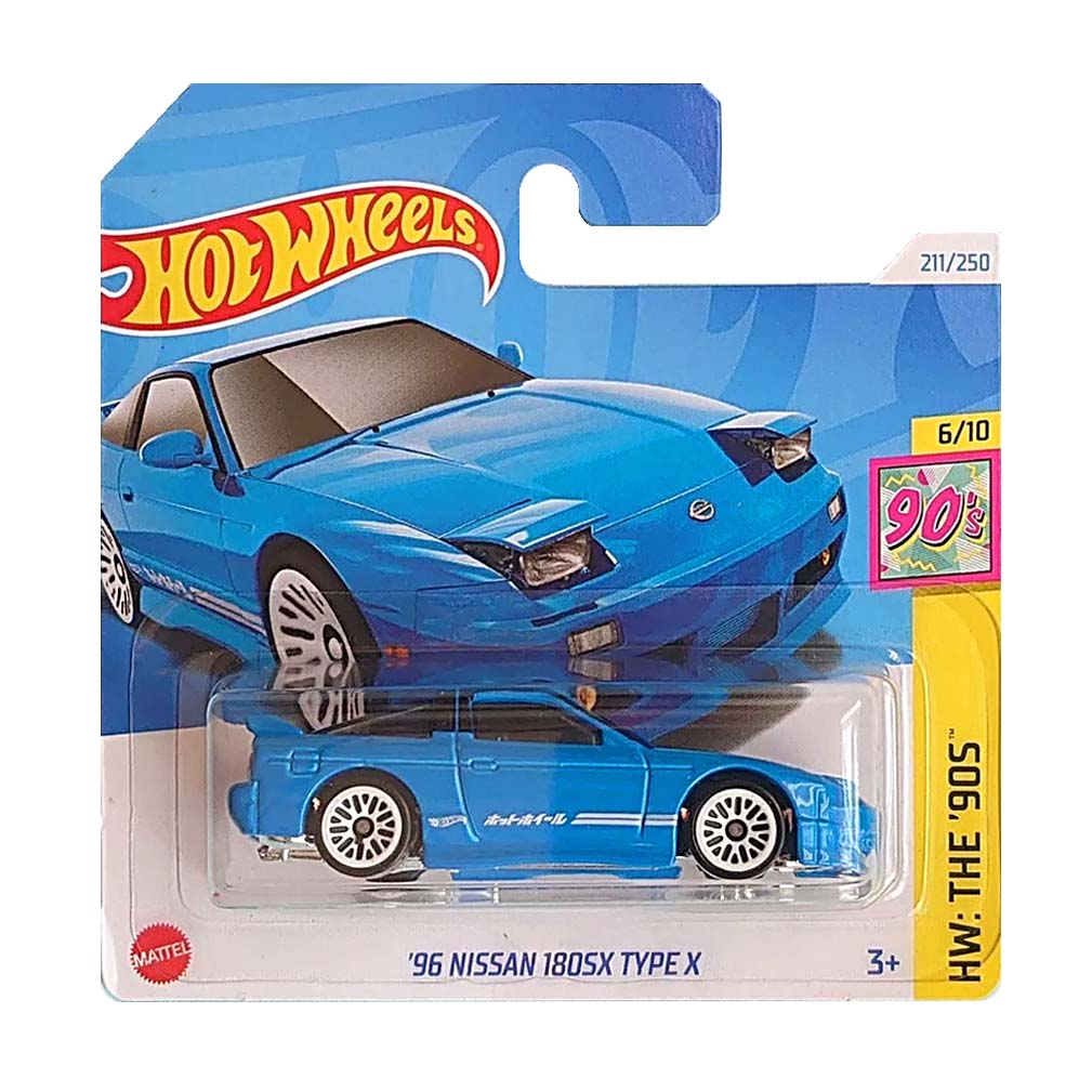 Hot Wheels 2024: '96 Nissan 180SX Type X - HW The 90s 6/10 Short Card 211/250