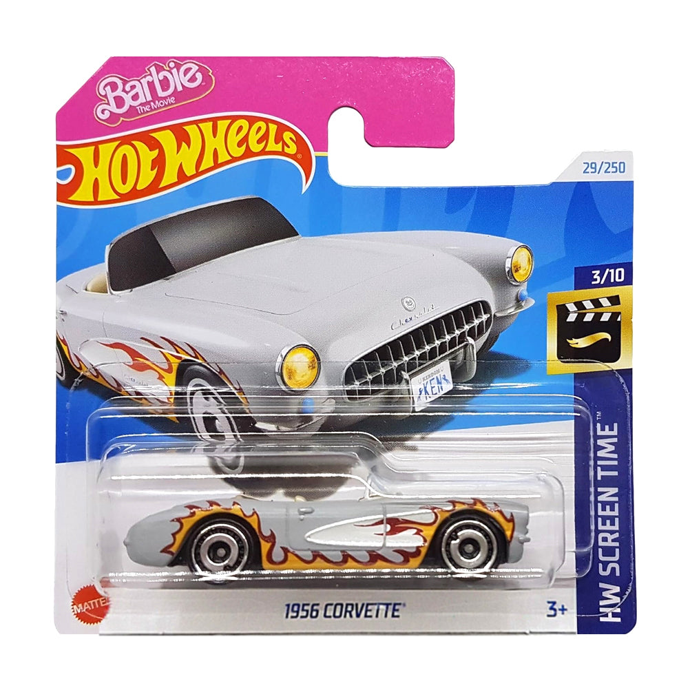 Hot Wheels 2024: Barbie Movie 1956 Corvette Stingray - HW Screen Time 3/10 Short Card 29/250