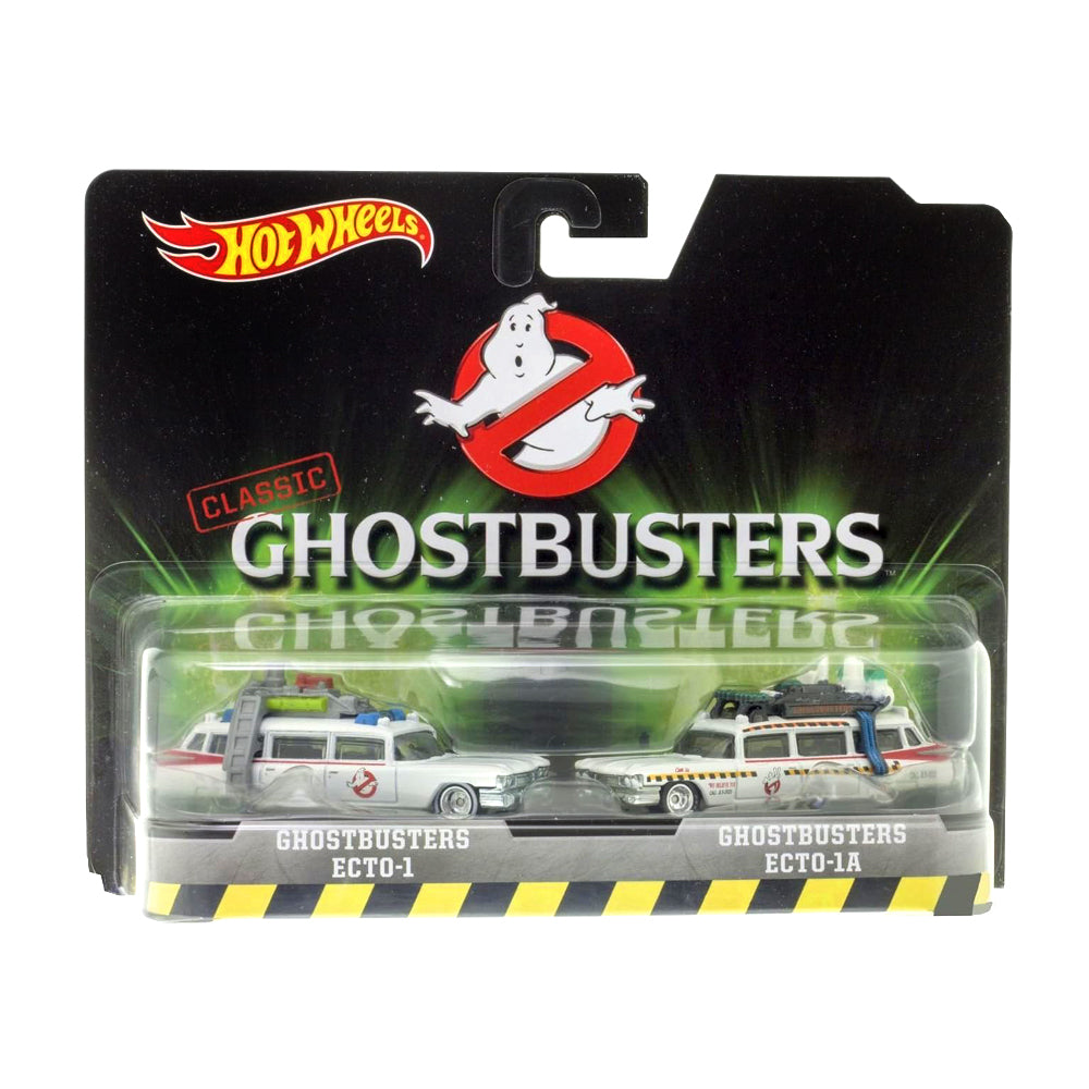 Hot Wheels Premium Entertainment 2-Pack: Ghostbusters Classic Ecto 1 & Ecto 1A (DAMAGED PACKAGING)