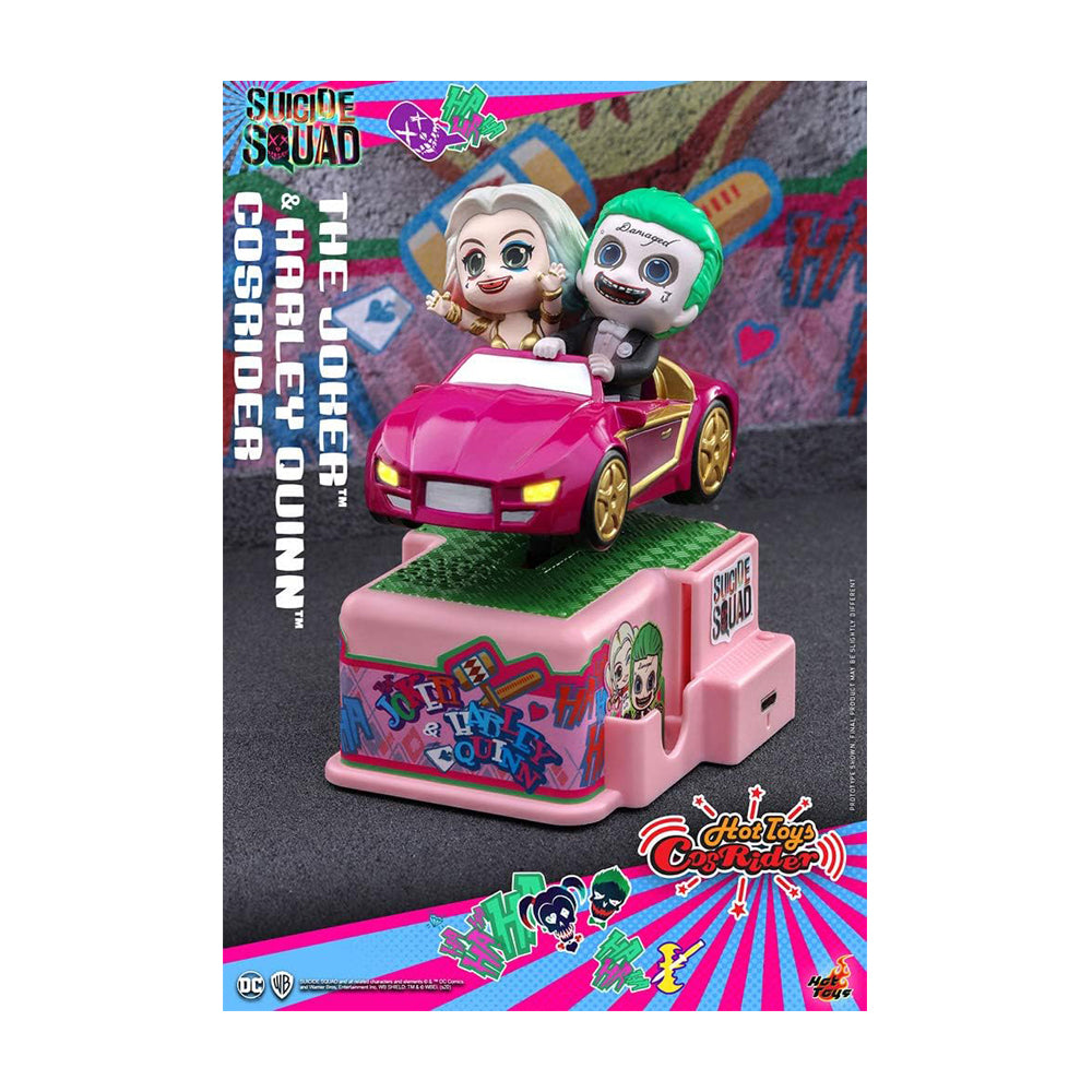 Hot Toys Cosbaby Cosrider: The Joker and Harley Quinn with Car