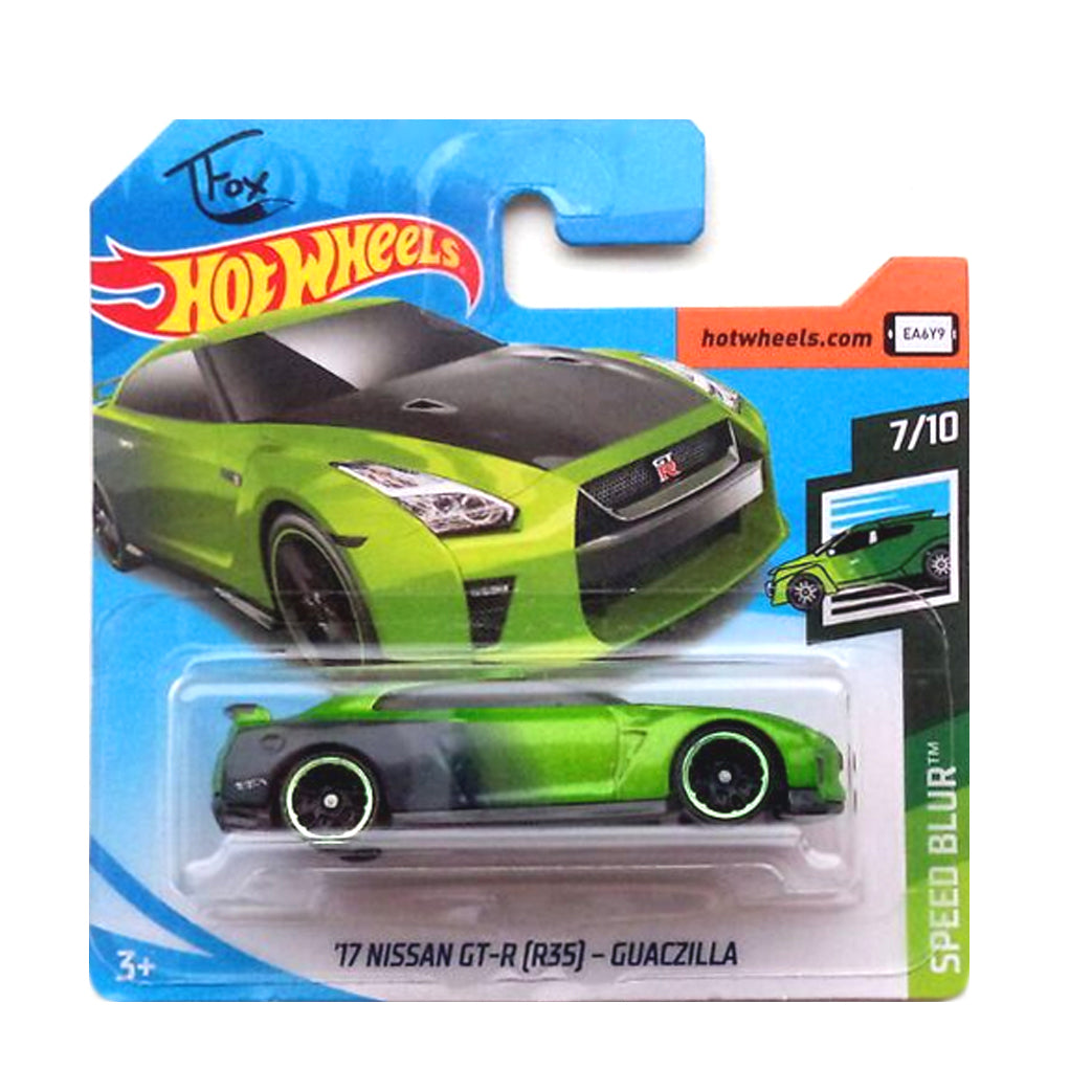 Hot Wheels 2019: '17 Nissan GTR R35 -Speed Blur 7/10 Short Card 61/250