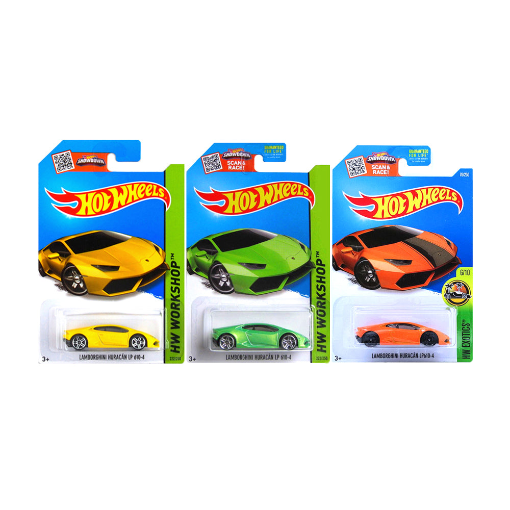 Hot Wheels 2015: Lamborghini Huracan LP 610-4 - Set of 3