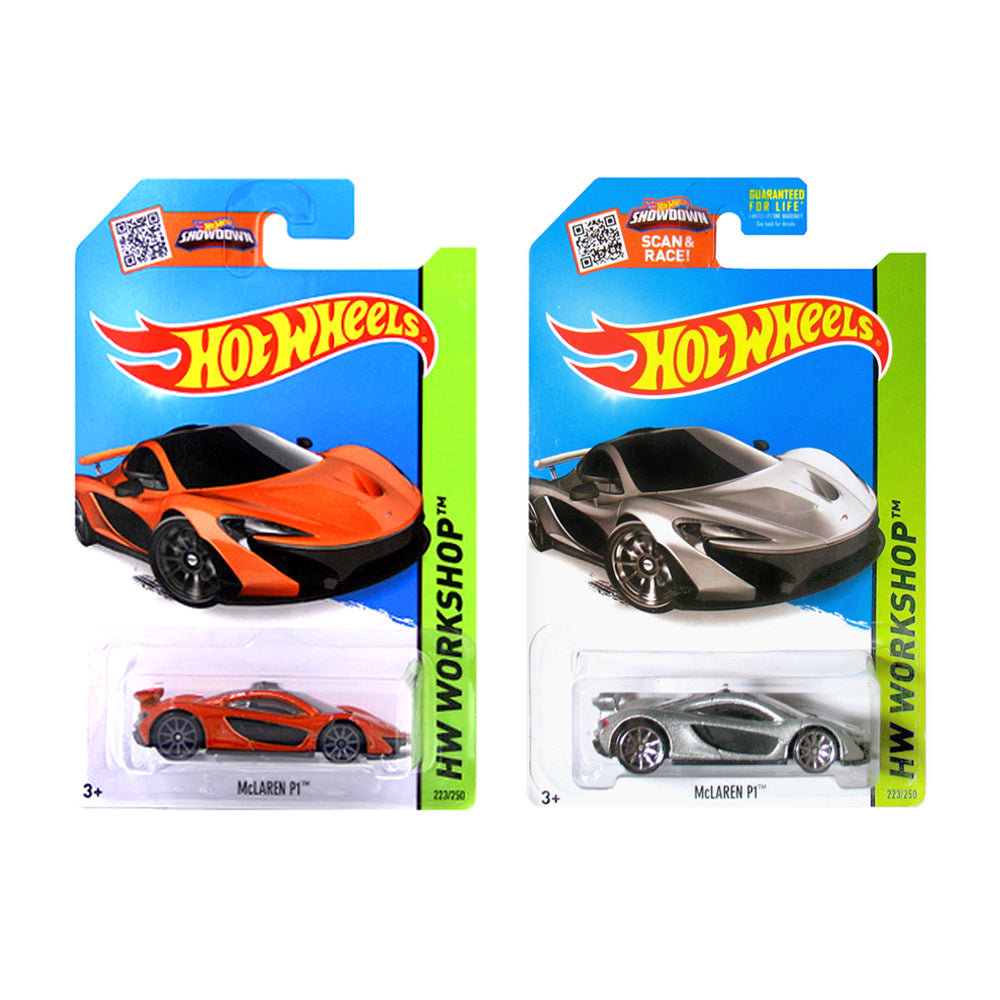 Hot Wheels 2015: McLaren P1  Set of 2 - HW Workshop Long Card 223/250