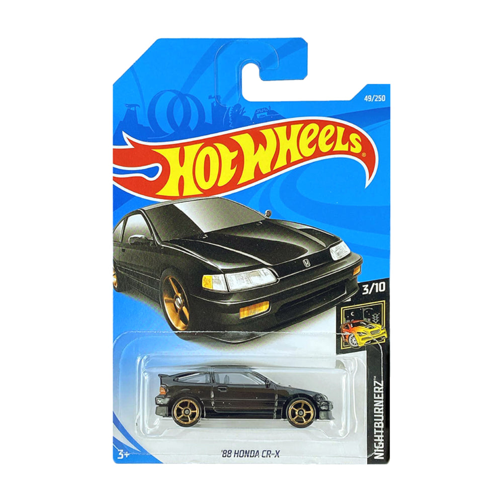 Hot Wheels 2019: '88 Honda CR-X - Nightburnerz 3/10 Long Card 49/250