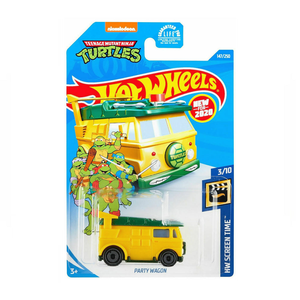 Hot Wheels 2020: Teenage Mutant Ninja Turtles Party Wagon - HW Screen Time 3/10 Long Card 147/250
