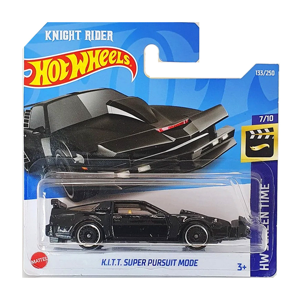 Hot Wheels 2022: Knight Rider K.I.T.T. Super Pursuit Mode 7/10 HW Screen Time Short Card 133/250