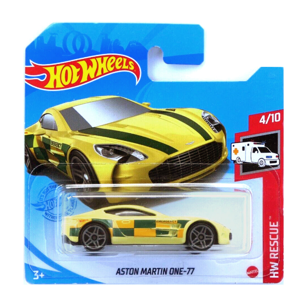 Hot Wheels 2021: Aston Martin One-77 - HW Rescue 4/10 Short Card 215/250