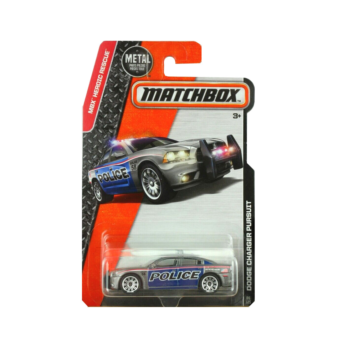 Matchbox 2016 MBX Heroic Rescue: Dodge Charger Pursuit - 86/125