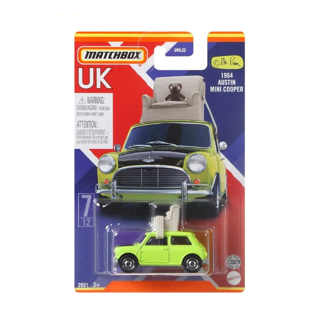 Matchbox UK Series 2021: Mr Bean - 1964 Austin Mini Cooper (Sofa Version)